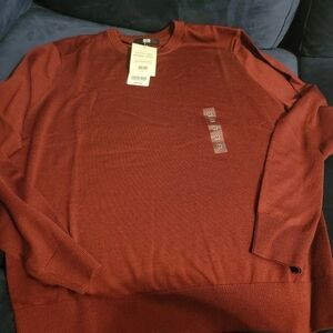 Uniqlo Women's  Merino Red Rust Crewneck Sweater
